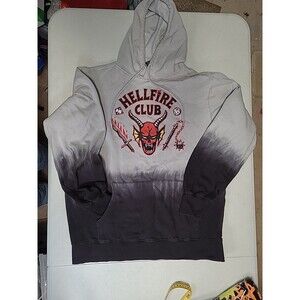 Stranger Things Hoodie Sweatshirt  HellFire Club Long Sleeve  Mens Size L (CC12)